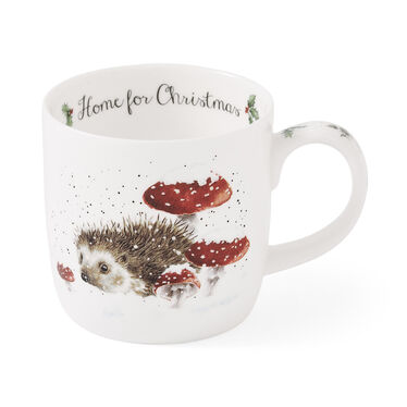 Wrendale Designs Home for Christmas Mug (hedgehog)